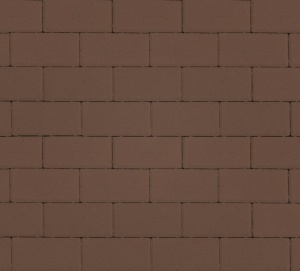 Тротуарная плитка 40мм гладкая, коричневая, Прямоугольник