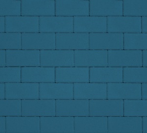 Тротуарная плитка 80мм гладкая, синяя, Прямоугольник