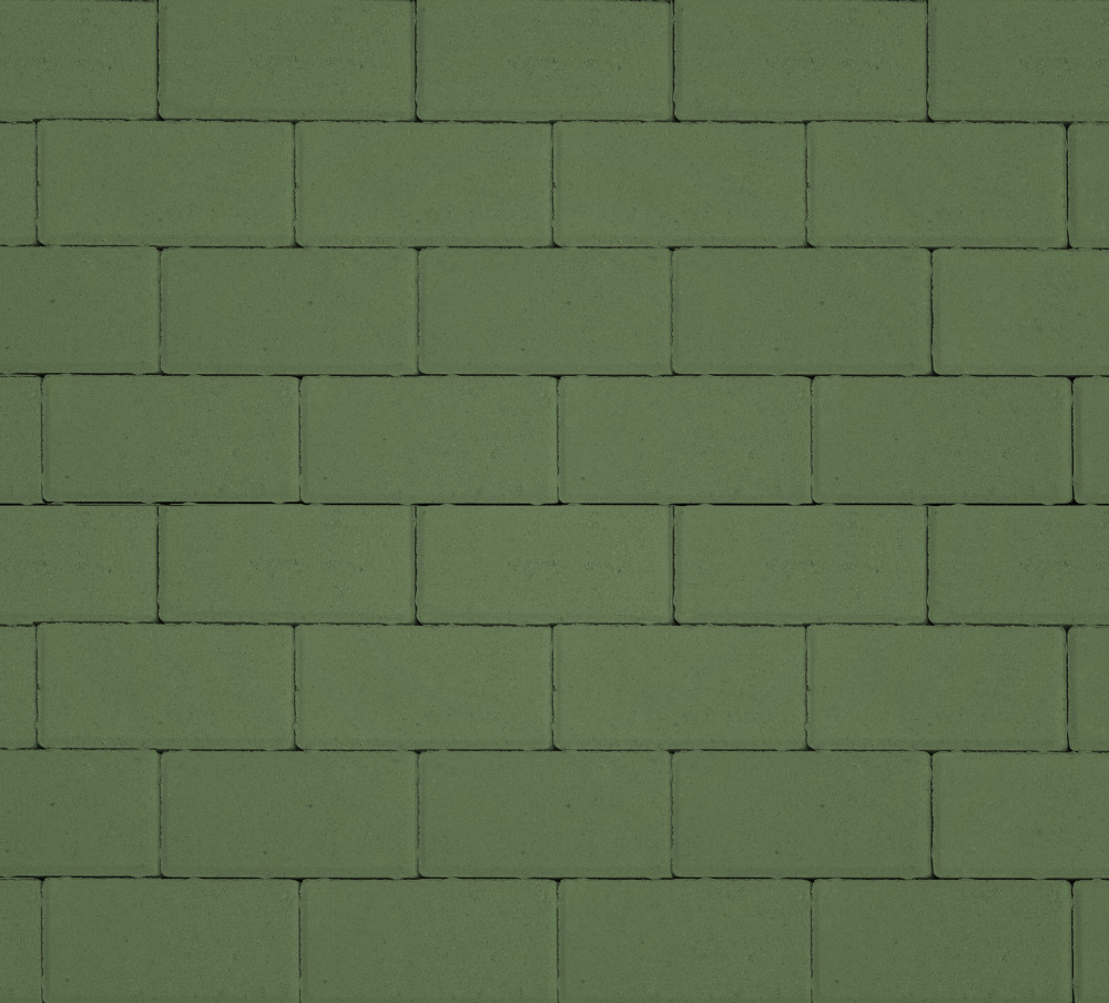 Тротуарная плитка 40мм гладкая, зеленый, Прямоугольник