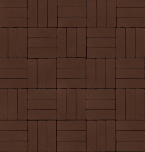 Тротуарная плитка 60мм гладкая, коричневая, Паркет